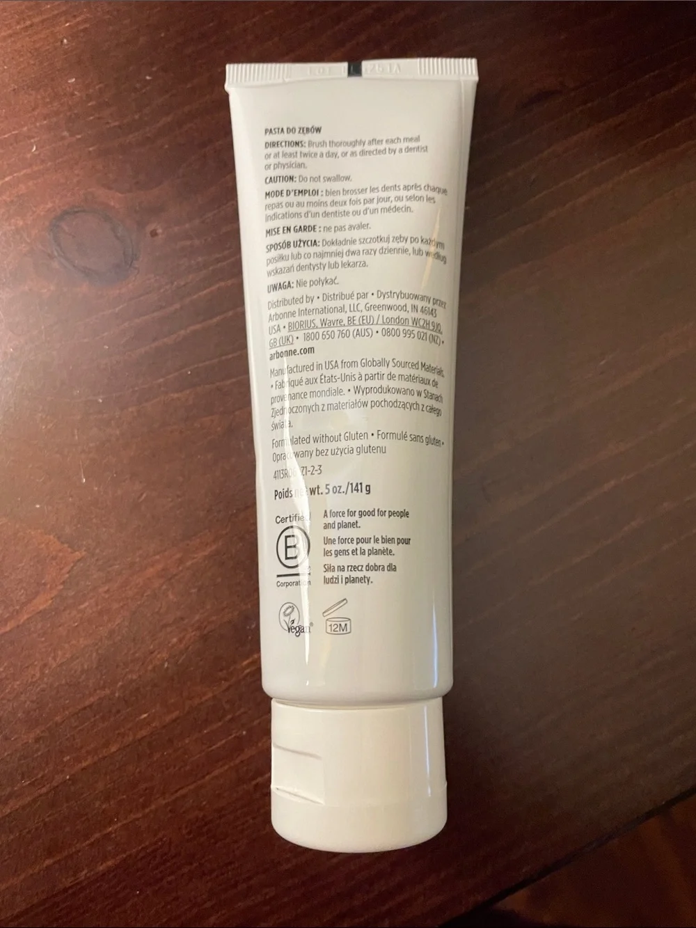Arbonne Pure Mint Toothpaste — Brand New
